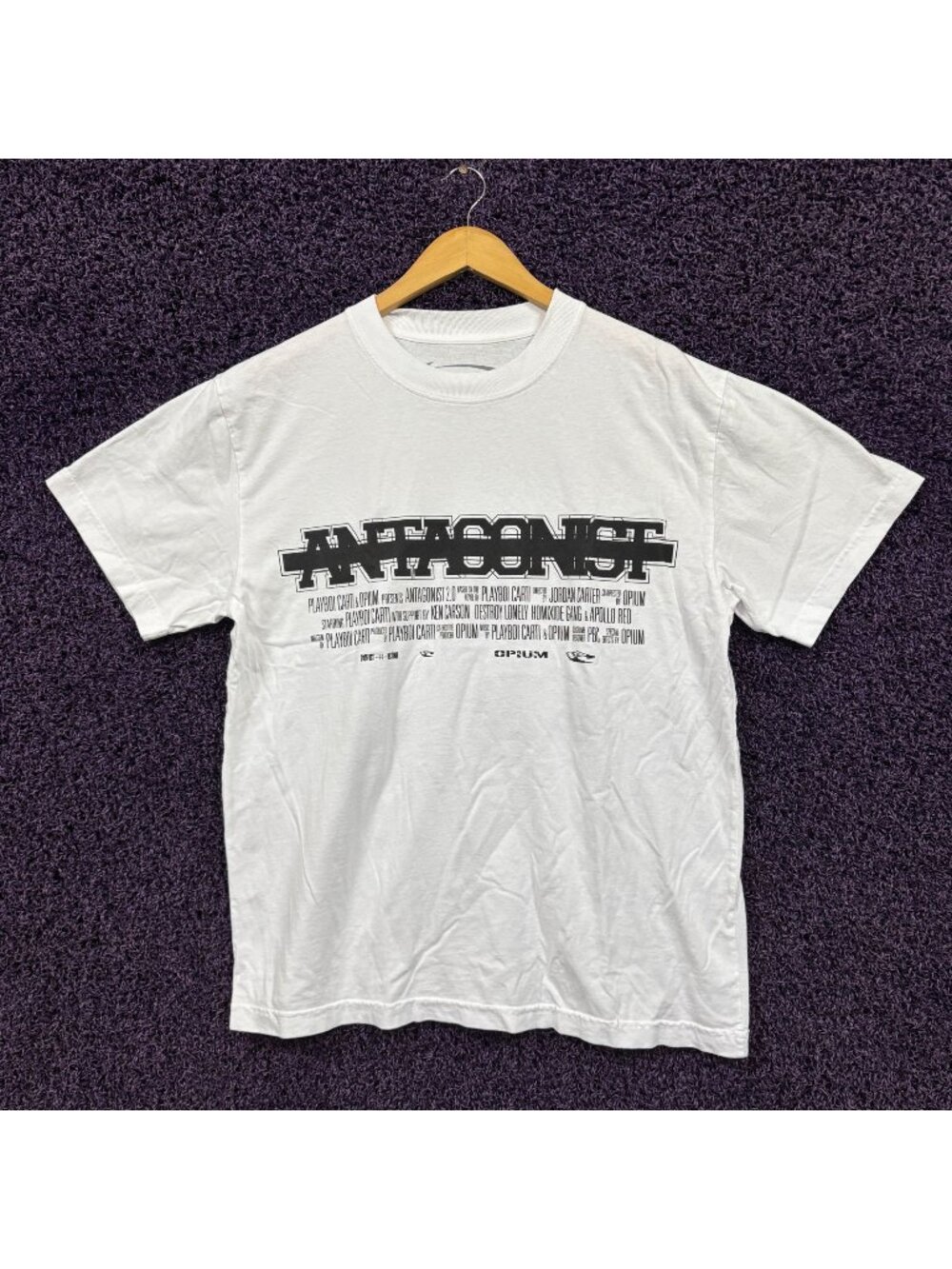 Playboi Carti Double Zero Antagonist T-Shirt Size Medium